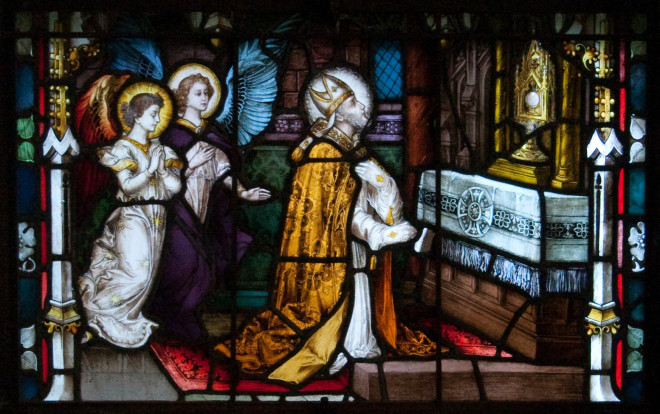 kneeling at the sacrament