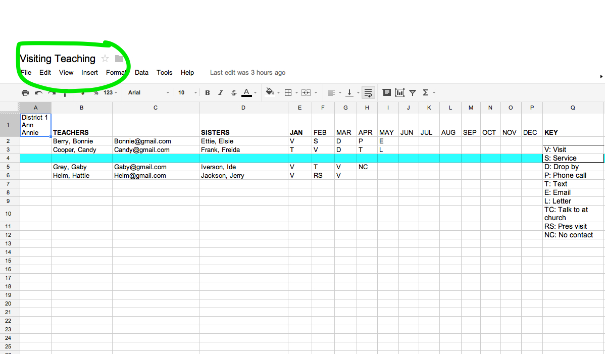 How to Organize Visiting Teaching with Google Drive