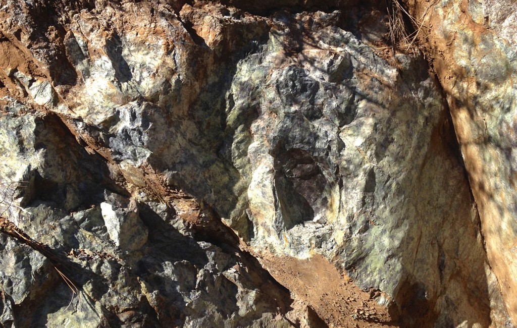 serpentine rock formations