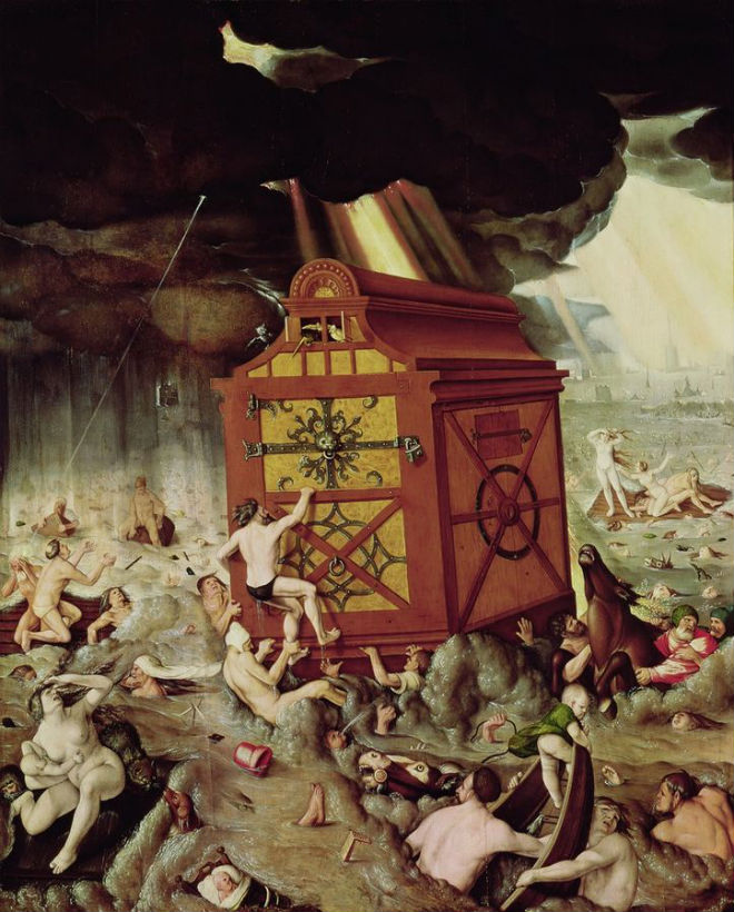 noah's ark.Baldung_Hans_-_Die_Sintflut_-_1516