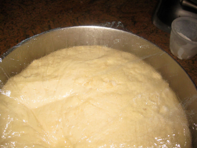 orange rolls dough rising