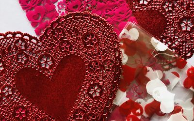 Why are pink and red associated with Valentine’s Day?